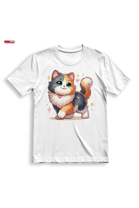 Детска тениска за момиче Cut Cat black