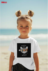 Детска тениска за момиче Little wild black