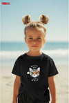 Детска тениска за момиче Little wild black