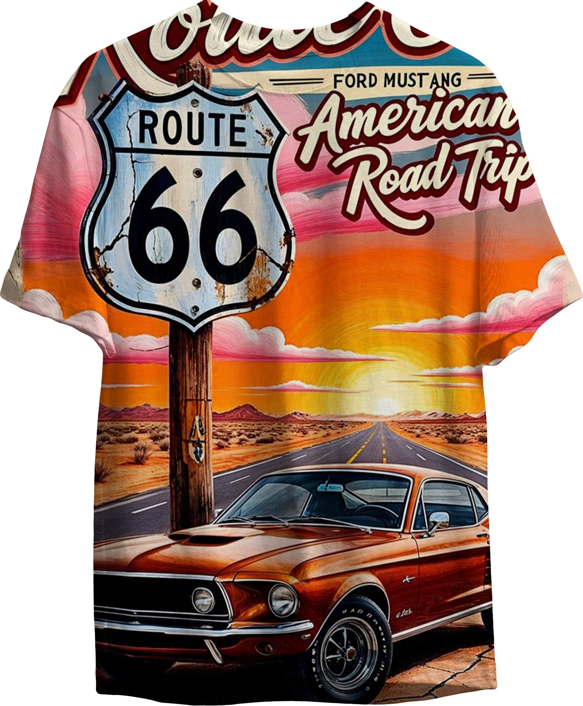 Мъжка тениска Route 66 | Уникални тениски | loromax.com