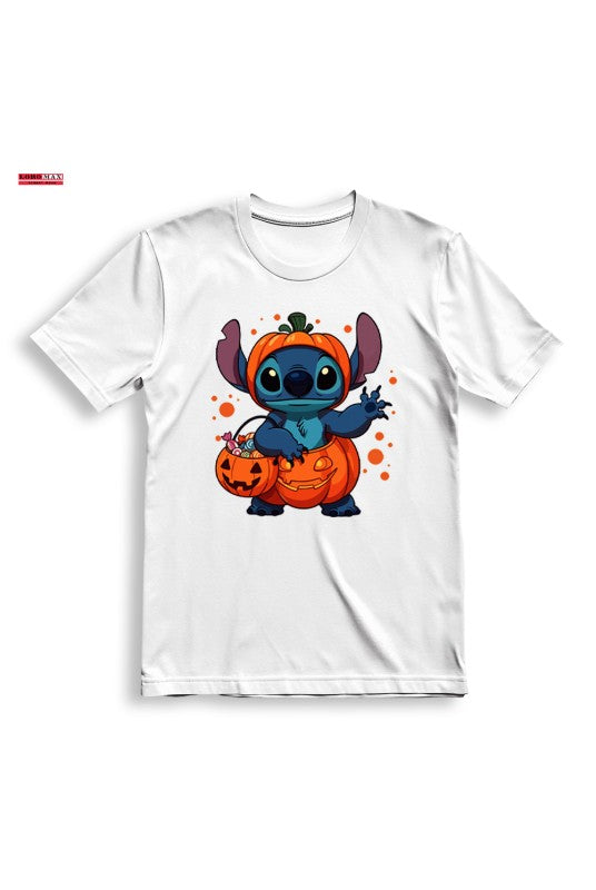 Детска тениска за момиче Stitch Halloween black