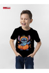 Детска тениска за момче Stitch Halloween black