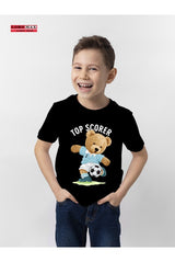Детска тениска за момче Top scorer black