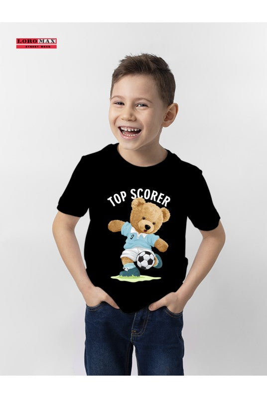 Детска тениска за момче Top scorer black