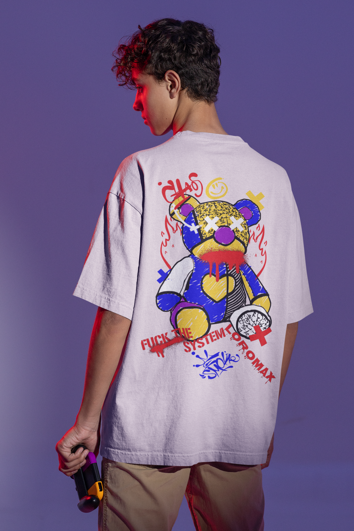 Oversize Мъжка тениска Loro Bear