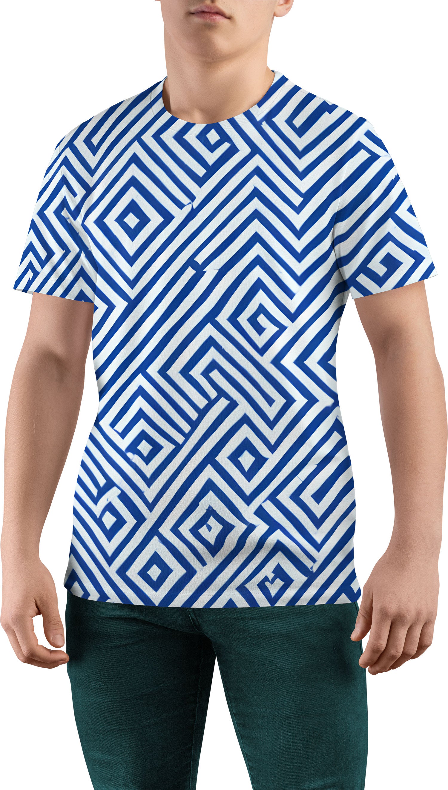 Мъжка тениска Blue Patterns