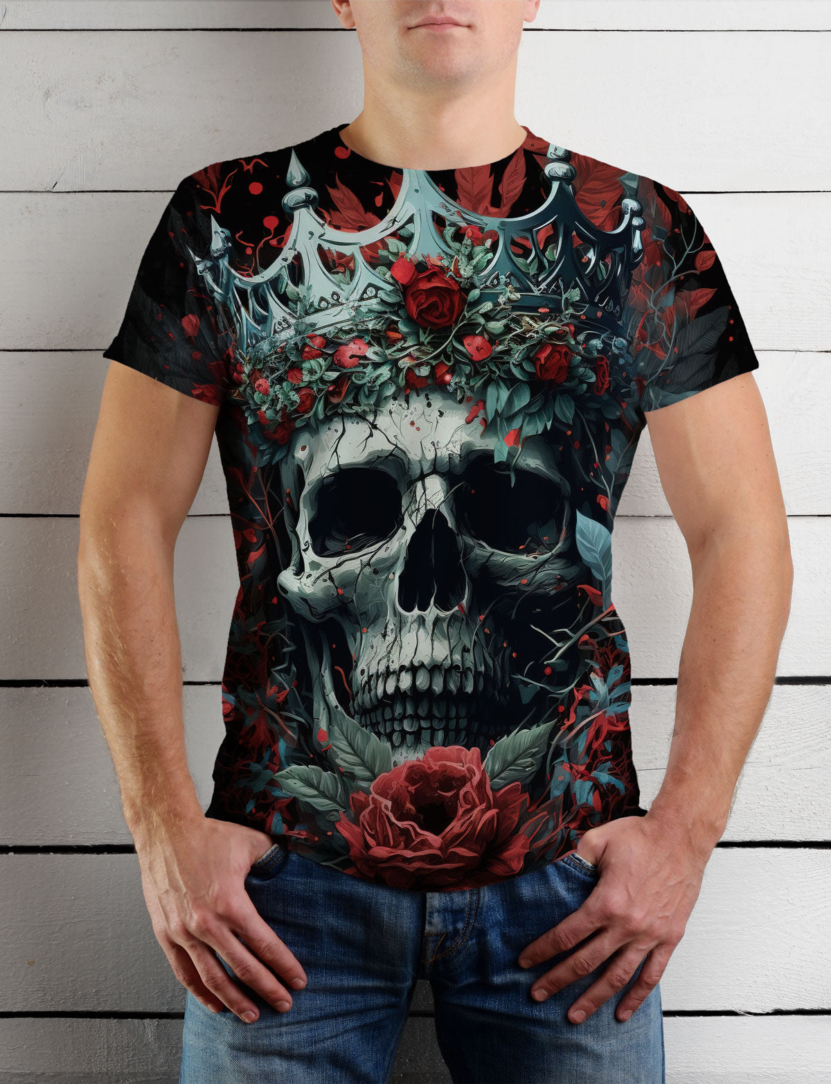 Мъжка тениска Skull Crown