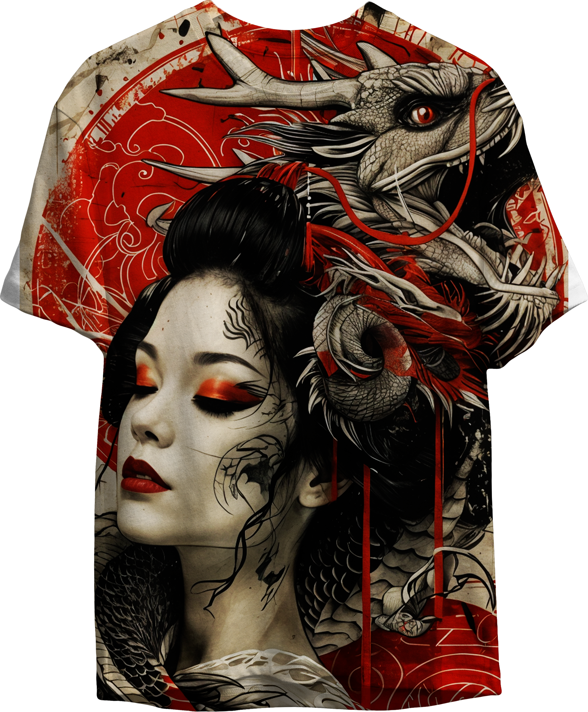 Мъжка тениска Geisha Dragon