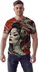 Мъжка тениска Geisha Dragon