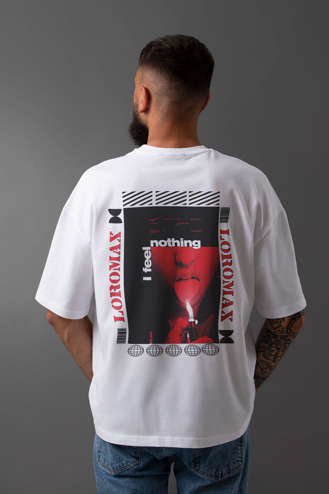 Oversize Мъжка тенискаI FEEL NOTHING