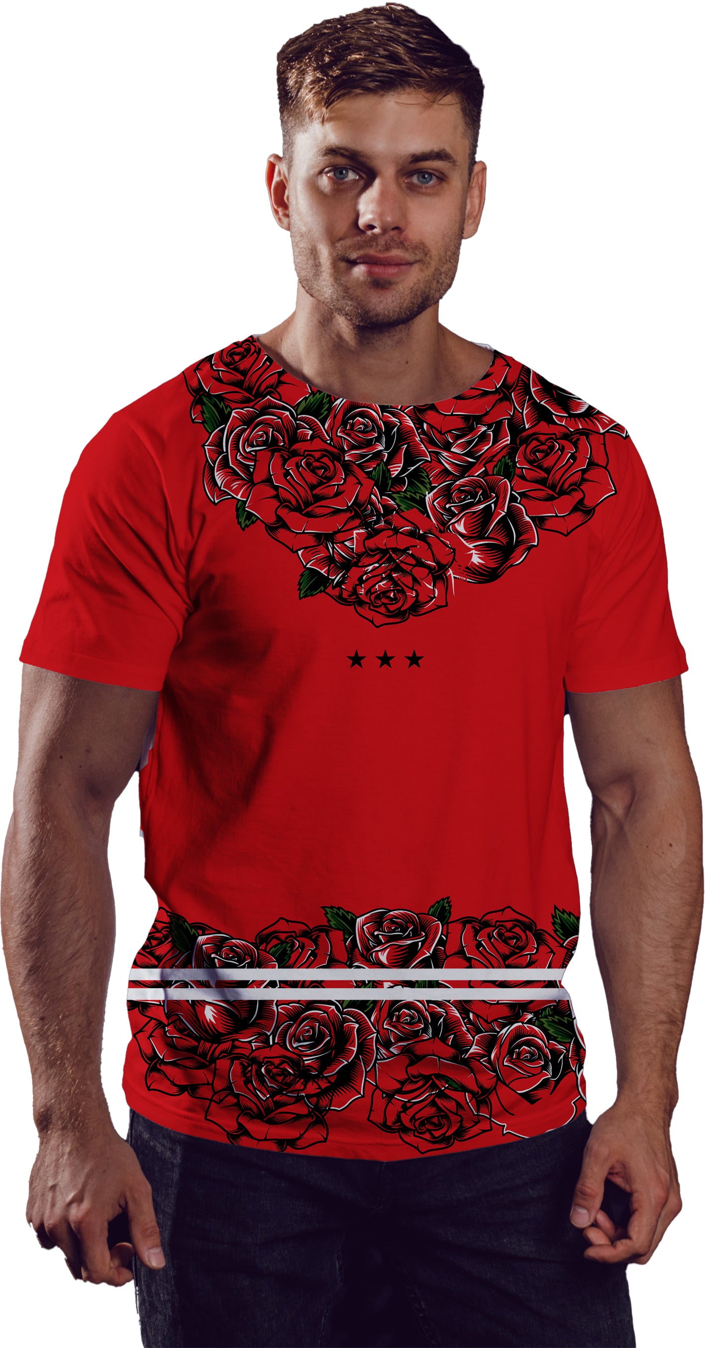 Мъжка тениска Red Roses | Уникални тениски | loromax.com