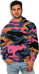 Мъжки суитшърт Orange Camouflage