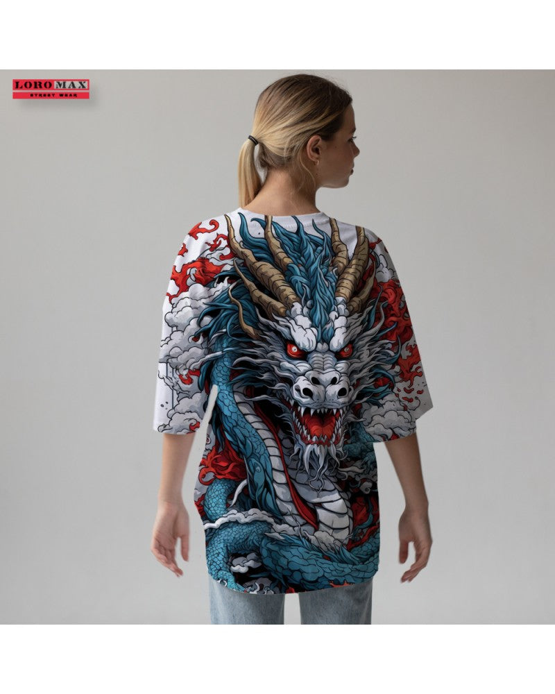 Дамска тениска oversize Dragon Puff