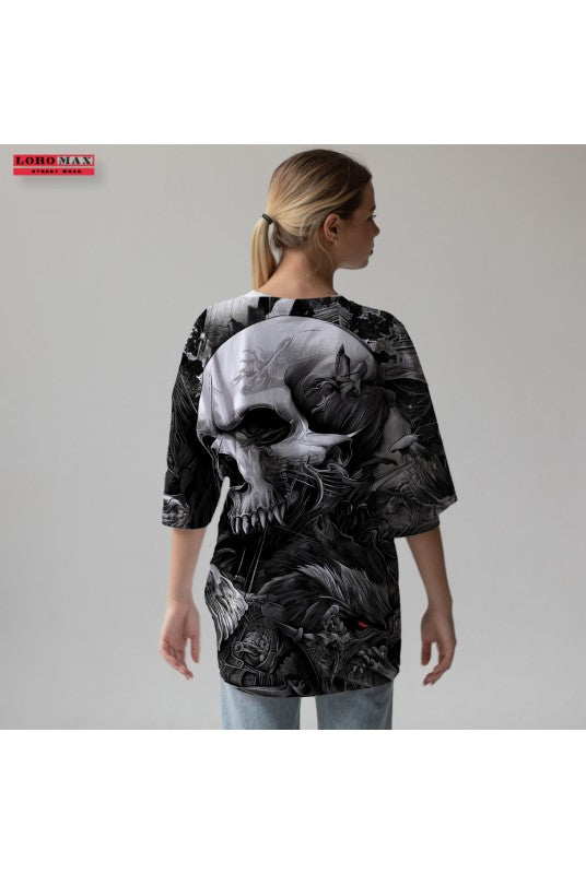 Дамска тениска oversize Hell Skull