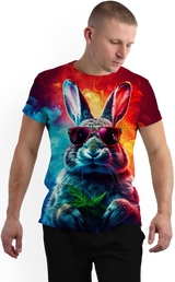 Men's T-shirt Rabbit with Glasses