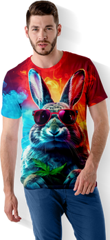 Men's T-shirt Rabbit with Glasses