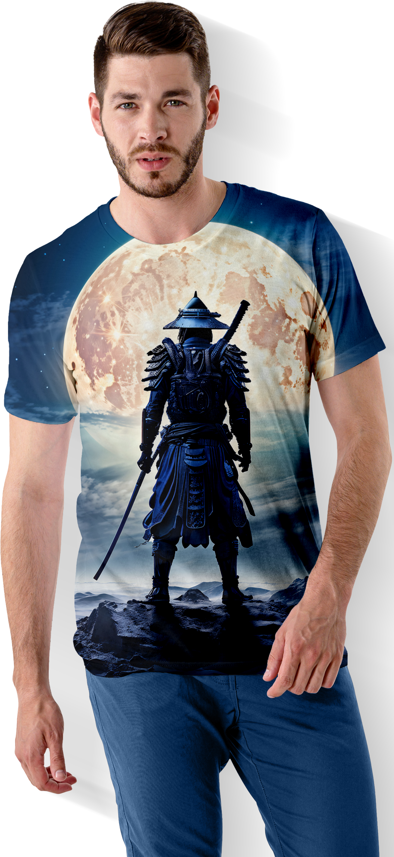Мъжка тениска Samurai Moon
