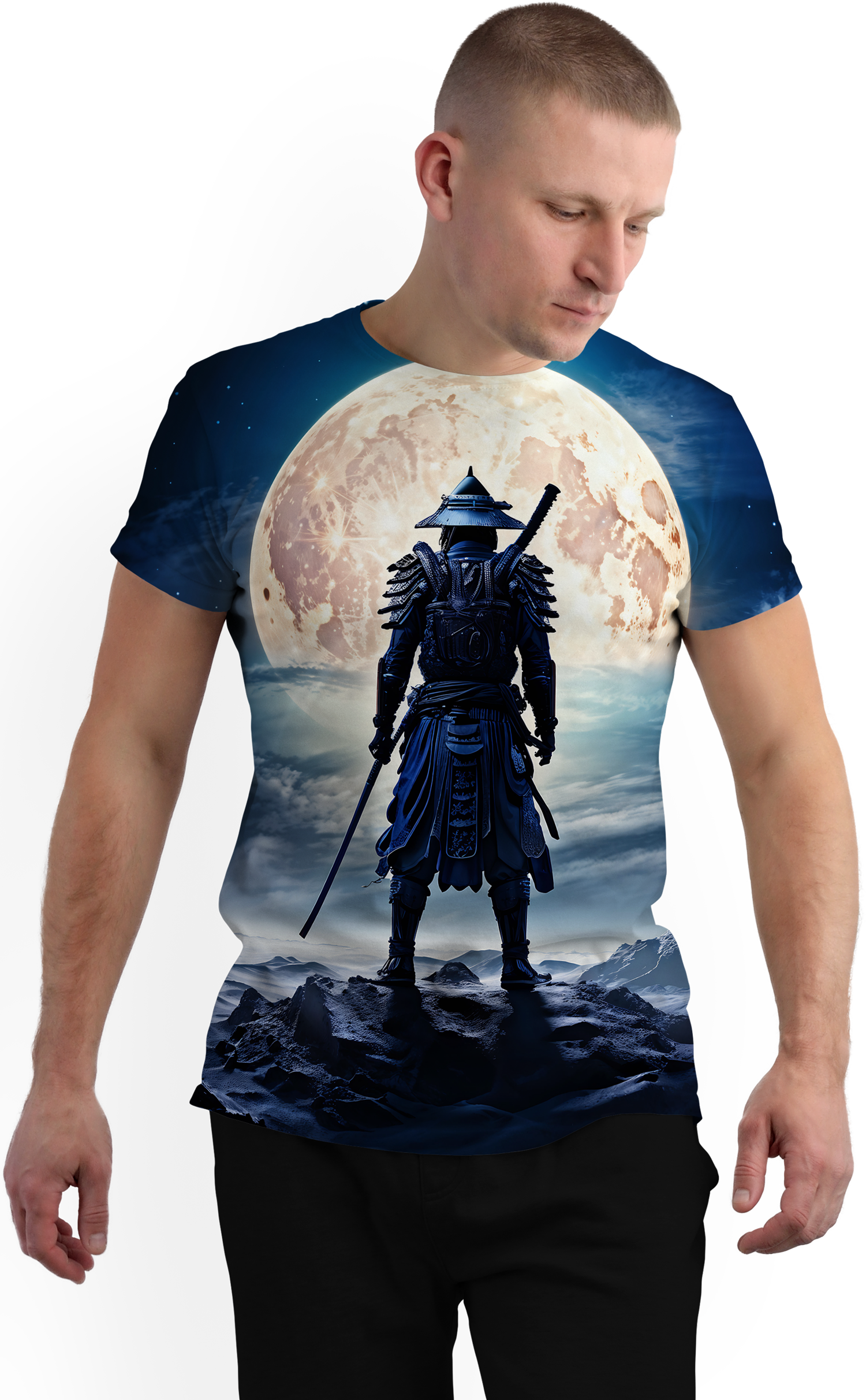 Мъжка тениска Samurai Moon
