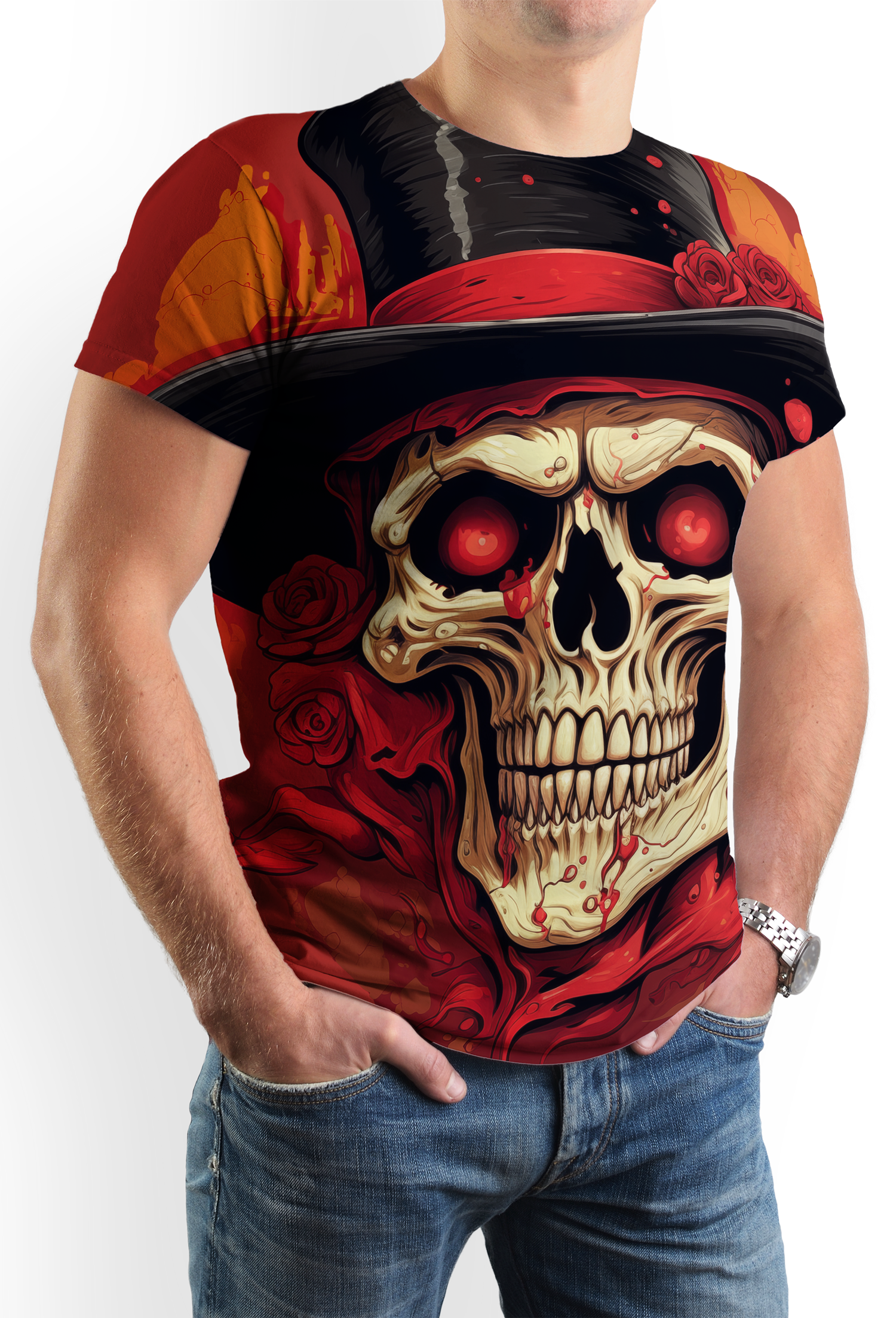 Мъжка тениска Skull Hat