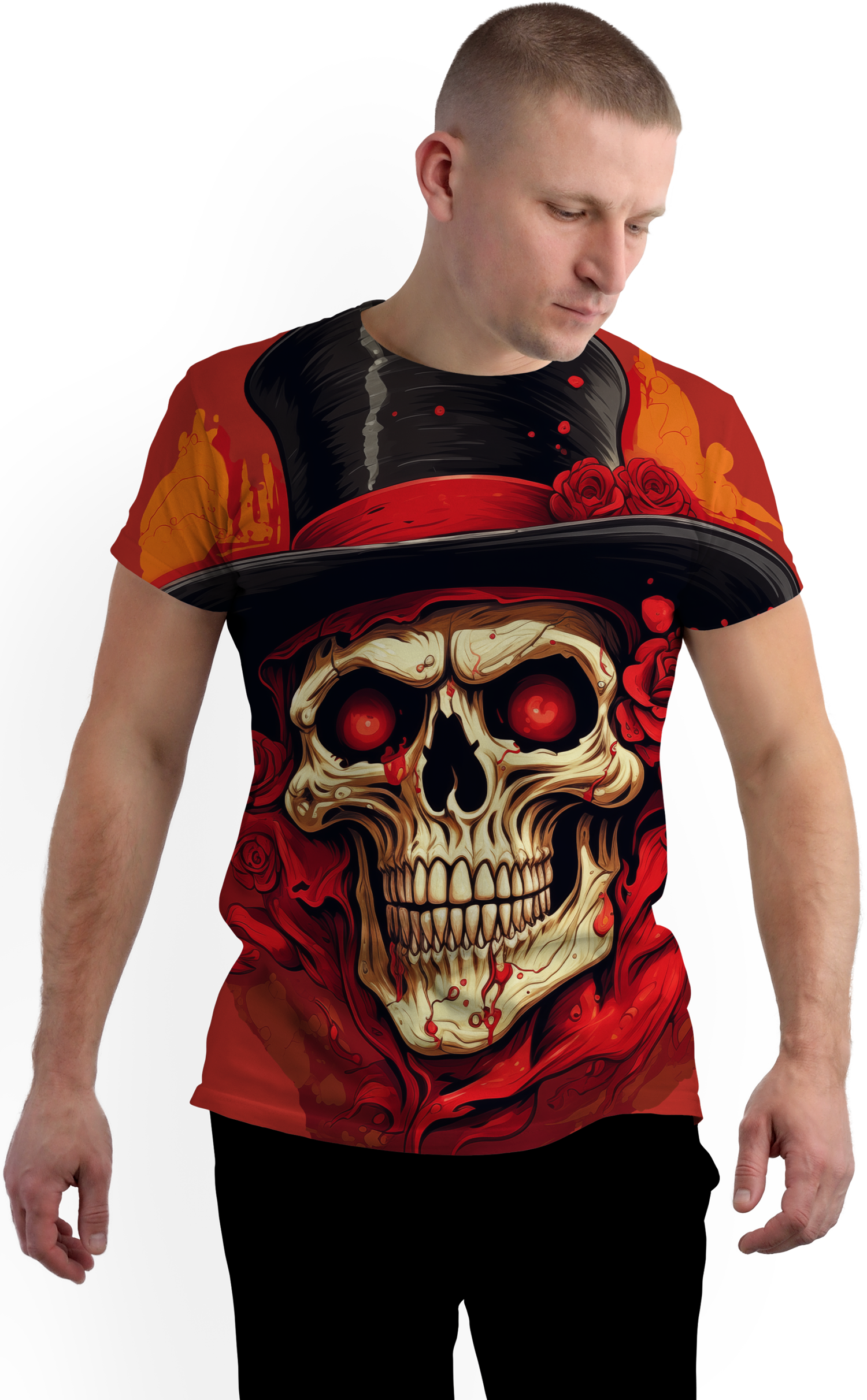 Мъжка тениска Skull Hat