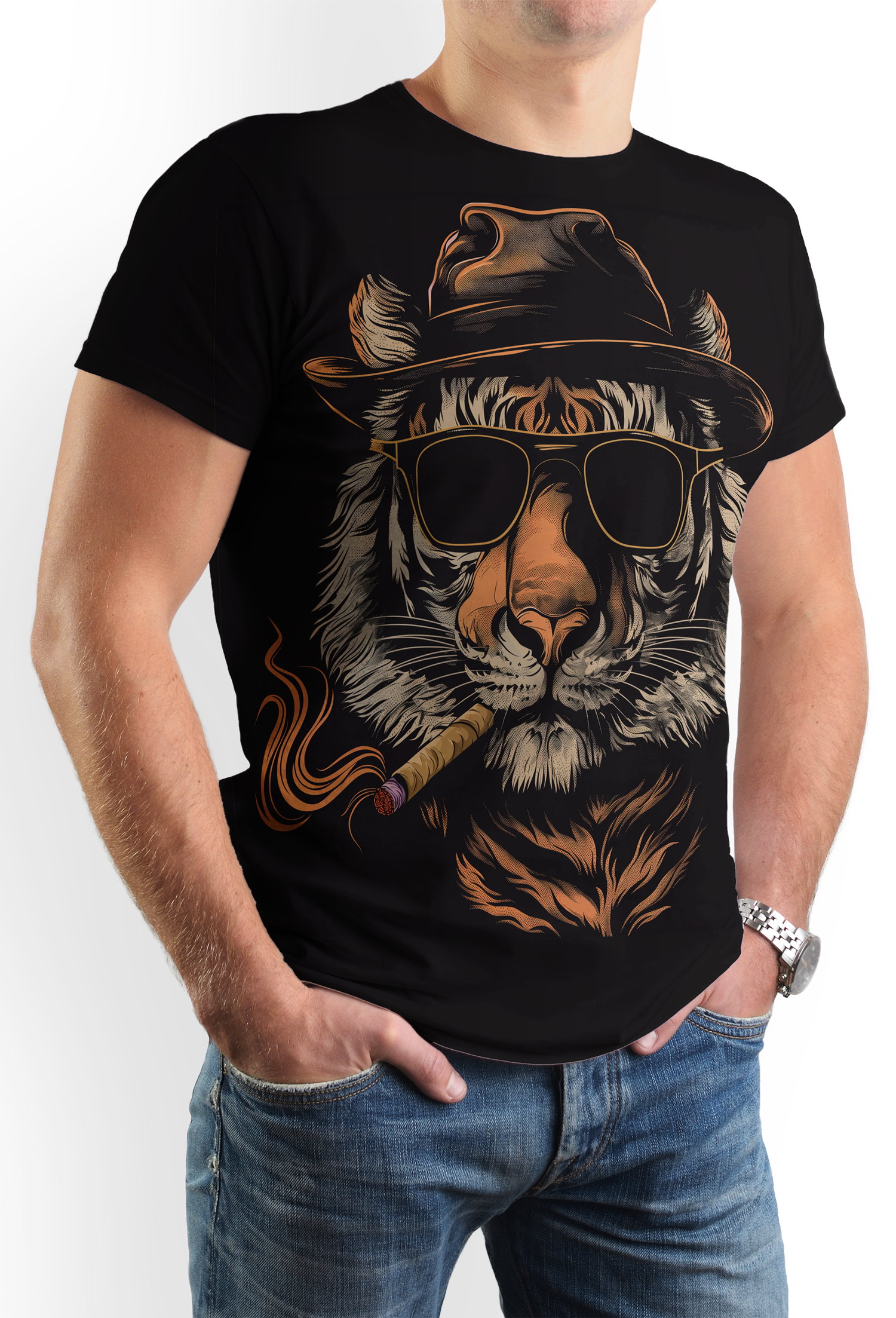 Men's T-shirt Tiger Face