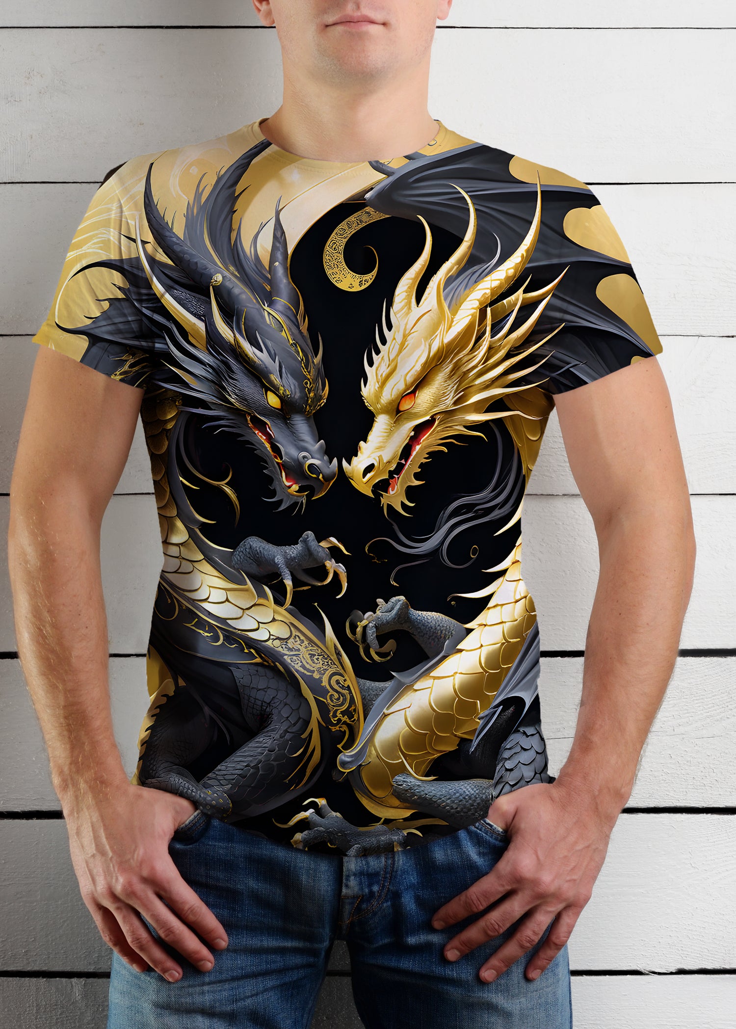 Мъжка тениска Two Dragons