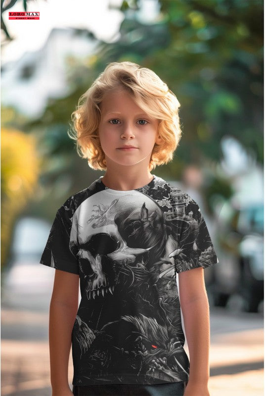 Детска тениска за момче Hell Skull