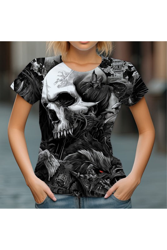 Дамска тениска Hell Skull