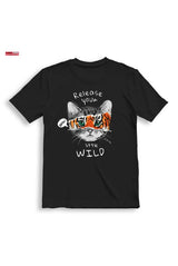 Детска тениска за момиче Little wild black