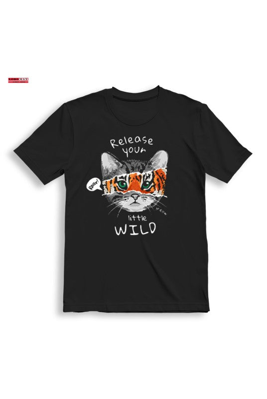Детска тениска за момиче Little wild black