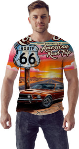 Мъжка тениска Route 66 | Уникални тениски | loromax.com