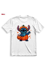 Детска тениска за момиче Stitch Halloween black