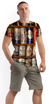 Men's T-shirt Beer Cans