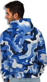Мъжки суитшърт Blue White Camouflage