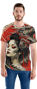 Мъжка тениска Geisha Dragon