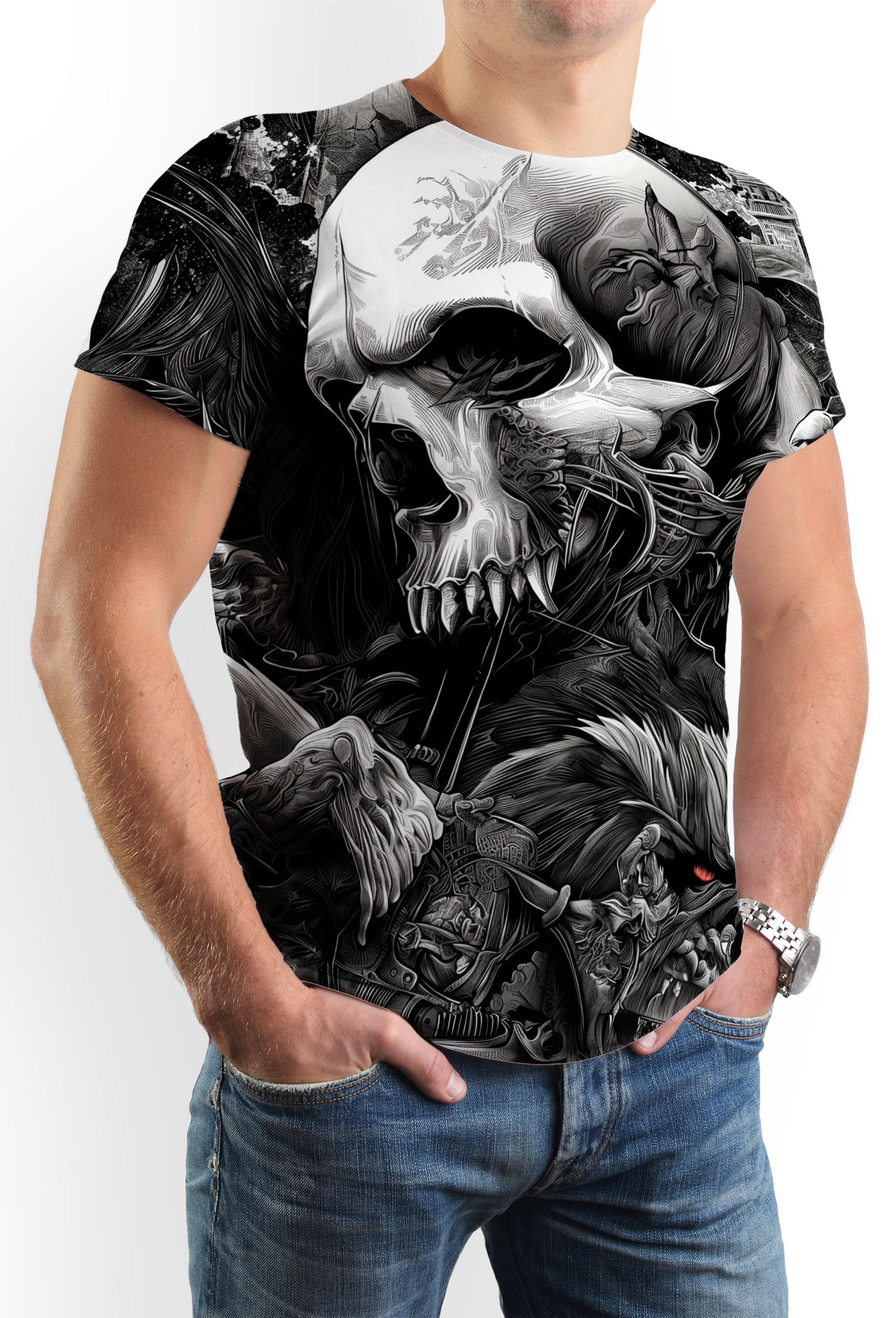 Мъжка тениска Hell Skull