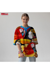 Дамска тениска oversize Папагали