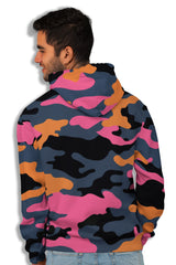 Мъжки суитшърт Orange Camouflage