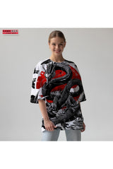 Дамска тениска oversize Dragon Red