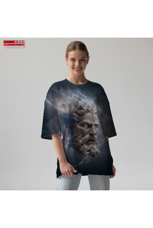 Дамска тениска oversize God lighnings