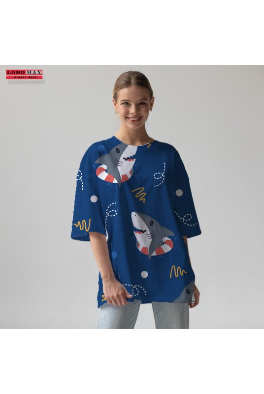 Дамска тениска oversize Sharks