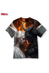 Дамска тениска oversize Woman and Devil